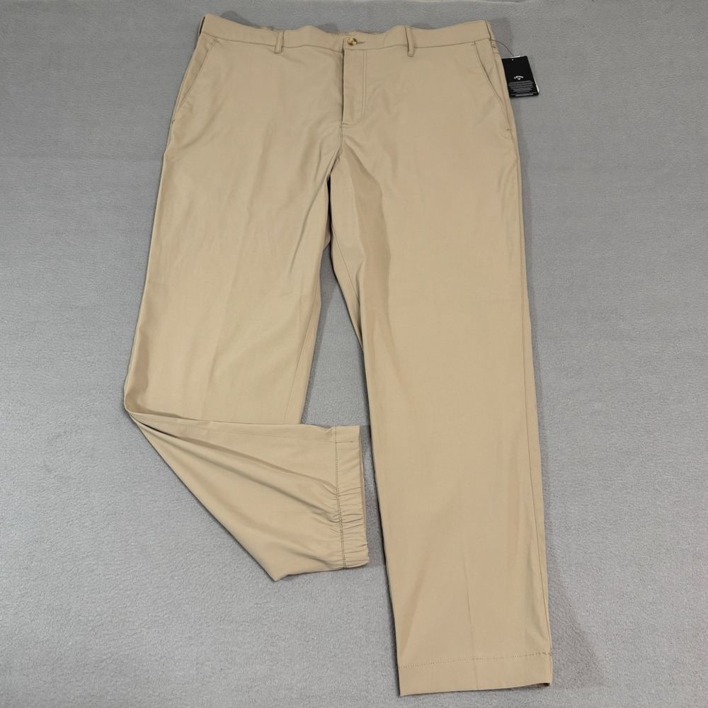 Callaway Golf Pants Mens 38x32‎ Tan Opti-Dri Performance Stretch Jogger Chino